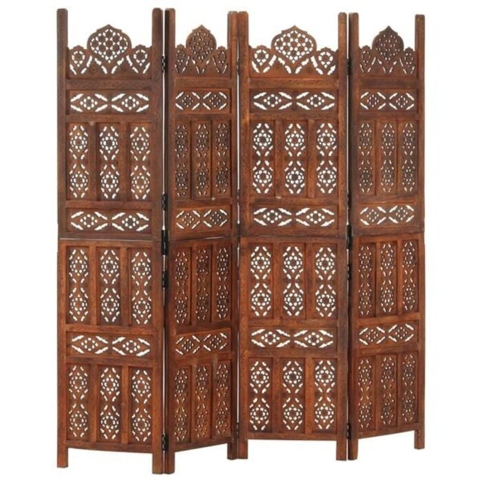Handgeschnitzter Raumteiler Mangoholz 160x165 cm - 35% Rabatt