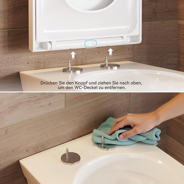 WC-Sitz D-Form Duroplast, Weiß, Absenkautomatik - 33% Rabatt