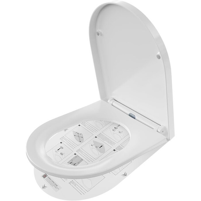 WC-Sitz D-Form Duroplast, Weiß, Absenkautomatik - 33% Rabatt