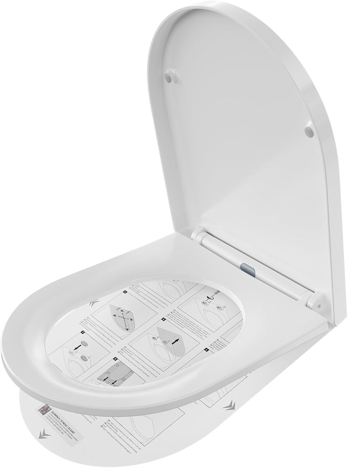 WC-Sitz D-Form Duroplast, Weiß, Absenkautomatik - 33% Rabatt
