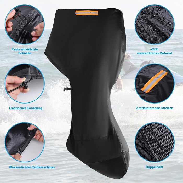Außenbordmotor-Abdeckung 100-150 PS, 226x197 cm - 32% Rabatt
