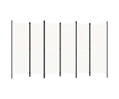Vidaxl 6-Paneel Raumteiler 300x180 cm Weiß - 38% Rabatt