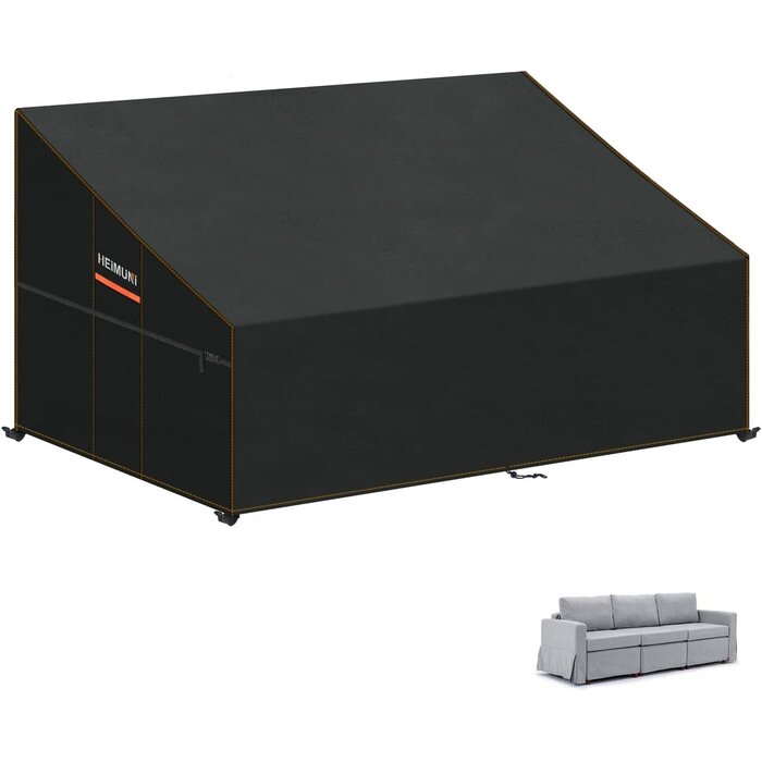 L-Form Abdeckhaube für Loungegruppen 286x222cm, schwarz - 33% Rabatt