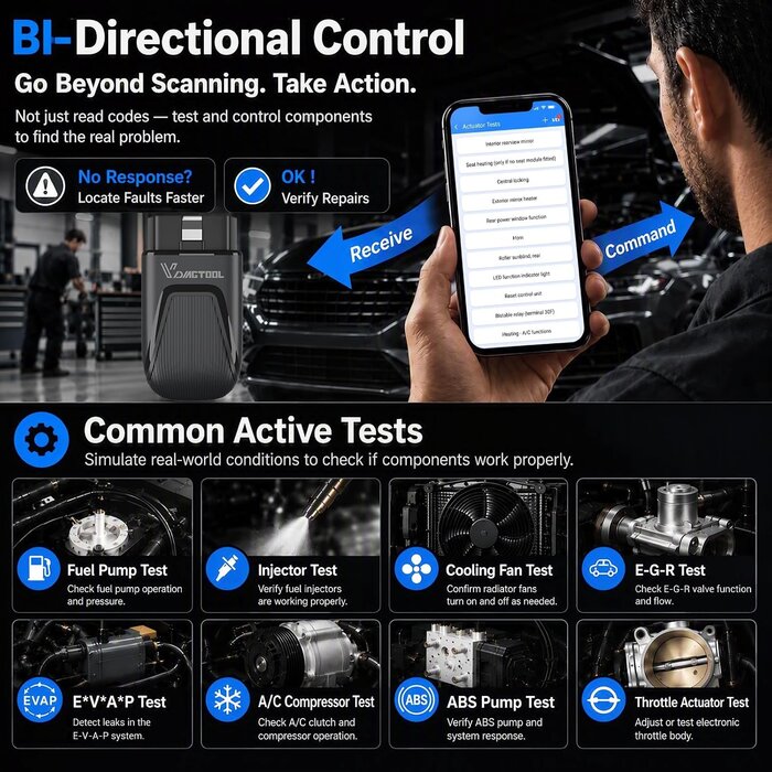 OBD2 Diagnosegerät D200 Bluetooth - 34% Rabatt auf alle Systeme & Funktionen
