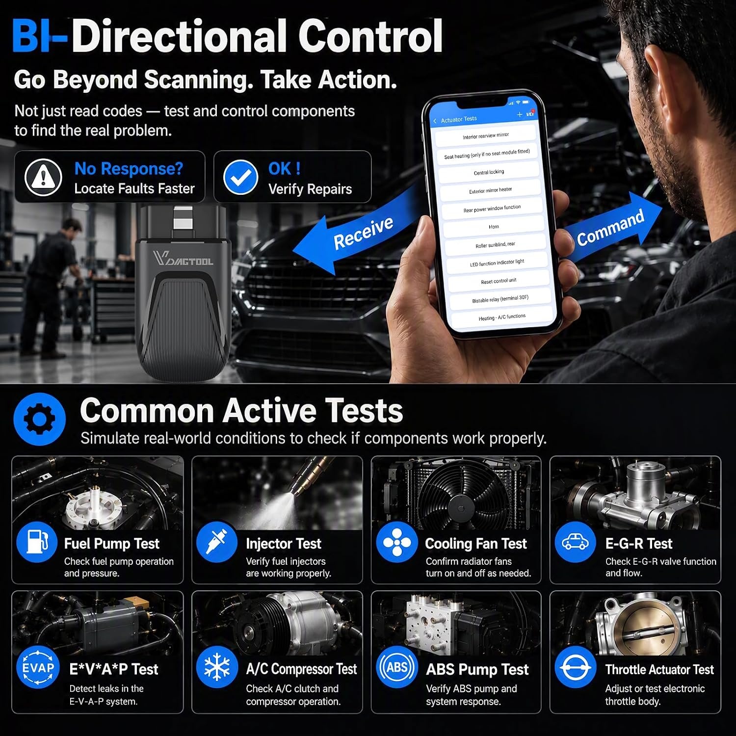 OBD2 Diagnosegerät D200 Bluetooth - 34% Rabatt auf alle Systeme & Funktionen