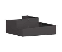 Vidaxl Großer Pflanzkübel 100x100x50 cm Schwarz - 40% Rabatt