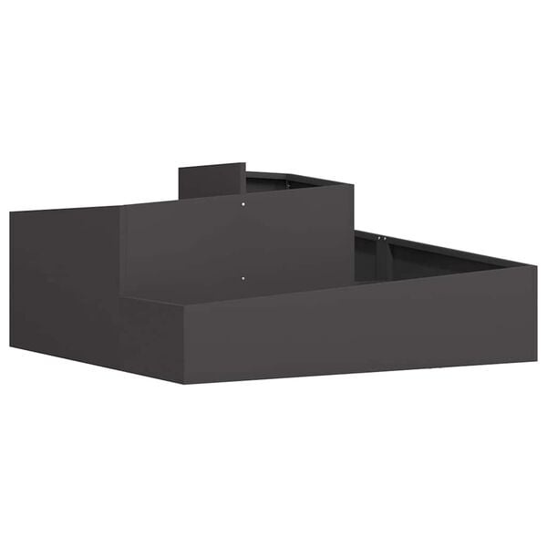 Großer Pflanzkübel 100x100x50 cm, Schwarz, Kaltgewalzter Stahl - 34% Rabatt