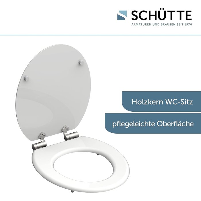 WC-Sitz mit Absenkautomatik, Oval, Weiß, 44x38 cm - 32% Rabatt