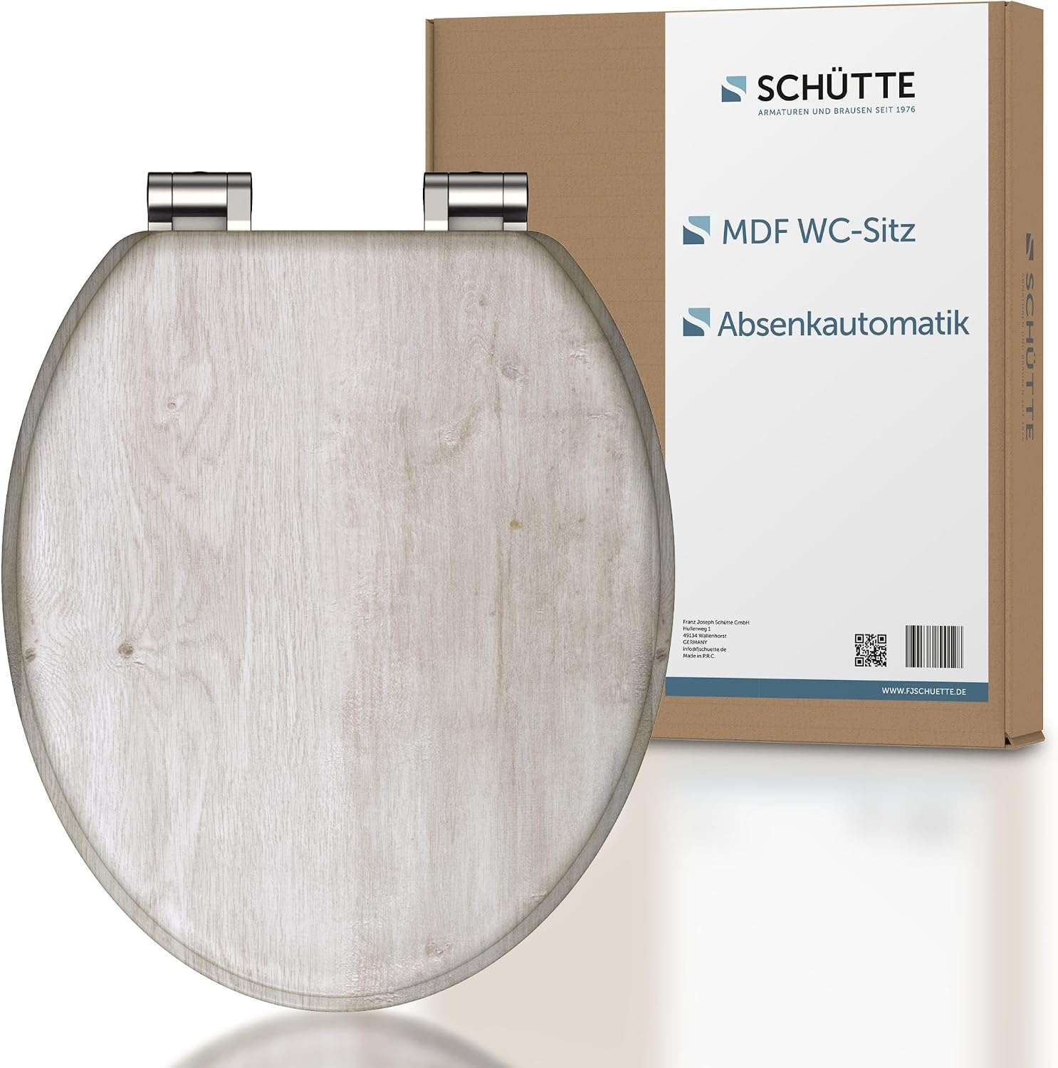 WC-Sitz mit Absenkautomatik, Oval, Weiß, 44x38 cm - 32% Rabatt