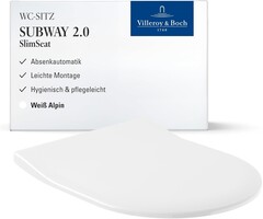 Villeroy & Boch WC-Sitz D-Form SlimSeat für Subway 2.0 - 35% Rabatt