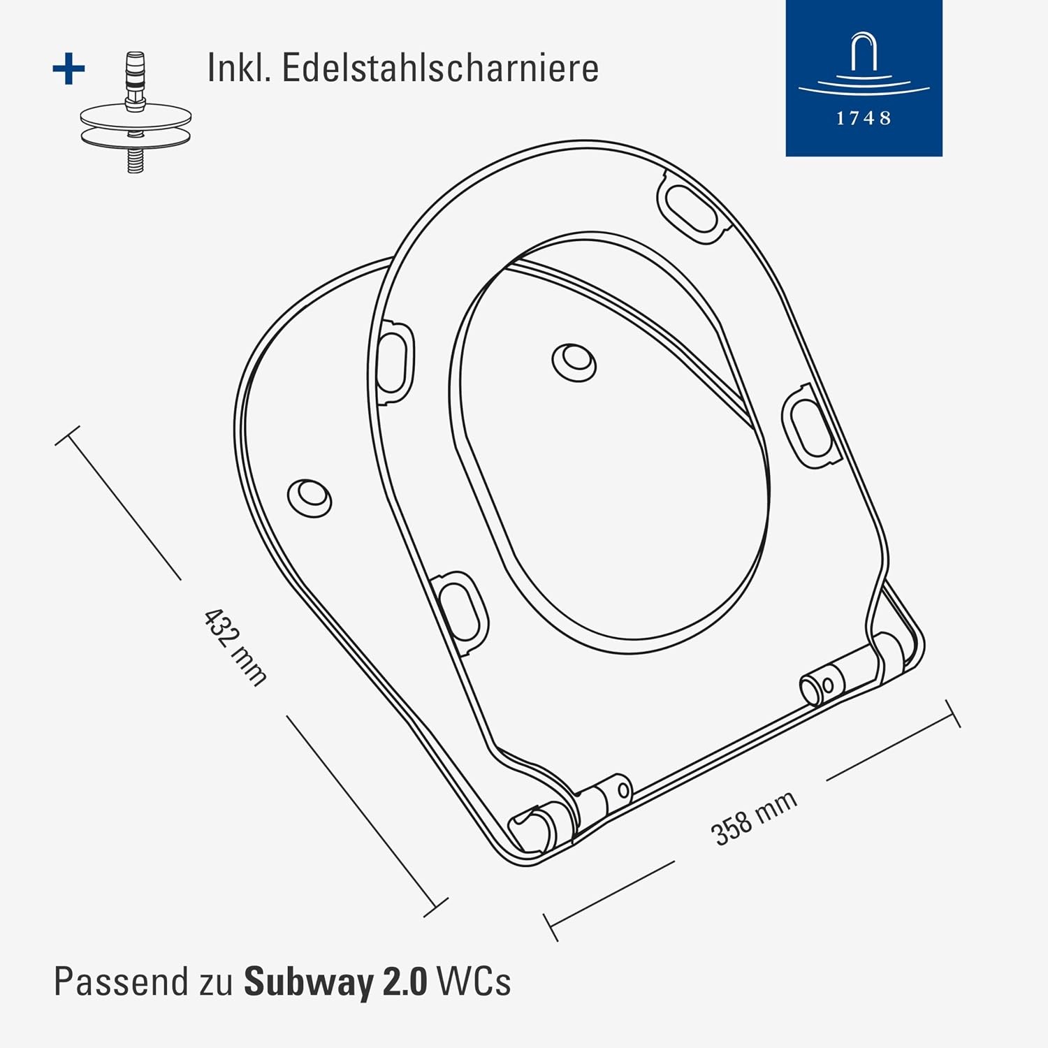 WC-Sitz D-Form SlimSeat für Subway 2.0 - 35% Rabatt