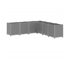 Vidaxl Modulares Pflanzkübel Set 160x160x53 cm in Hellgrau - 41% Rabatt