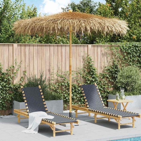Bambus-Sonnenschirm Bananenblatt 210cm - 35% Rabatt - Ausgepackt