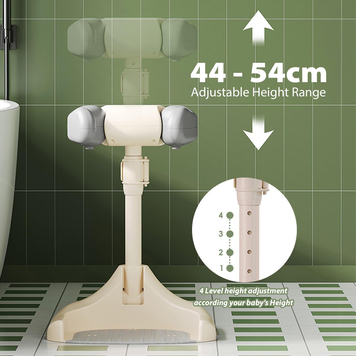 Ergonomische Baby-Duschstandhilfe, Grau - 31% Rabatt