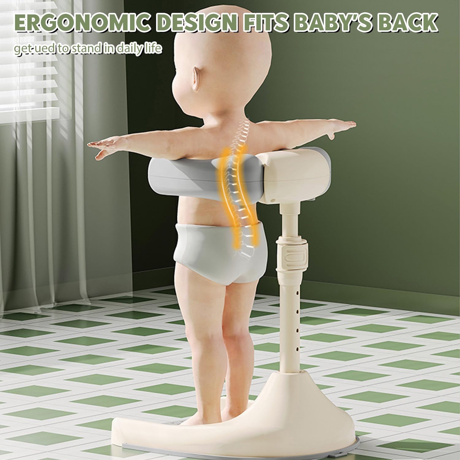 Ergonomische Baby-Duschstandhilfe, Grau - 31% Rabatt