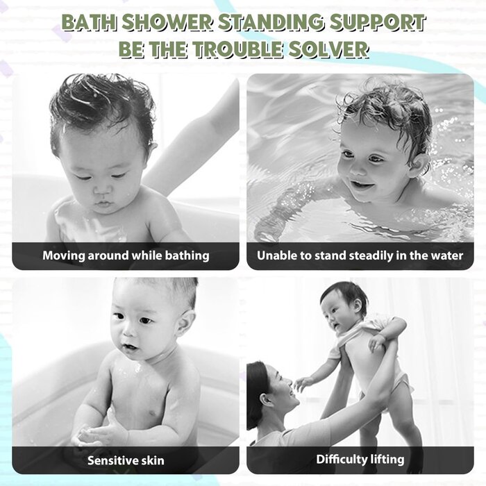 Ergonomische Baby-Duschstandhilfe, Grau - 31% Rabatt
