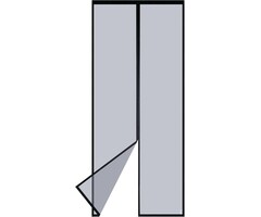 Magnet-Fliegengitter 90x200 cm - Schwarz - 40% Rabatt