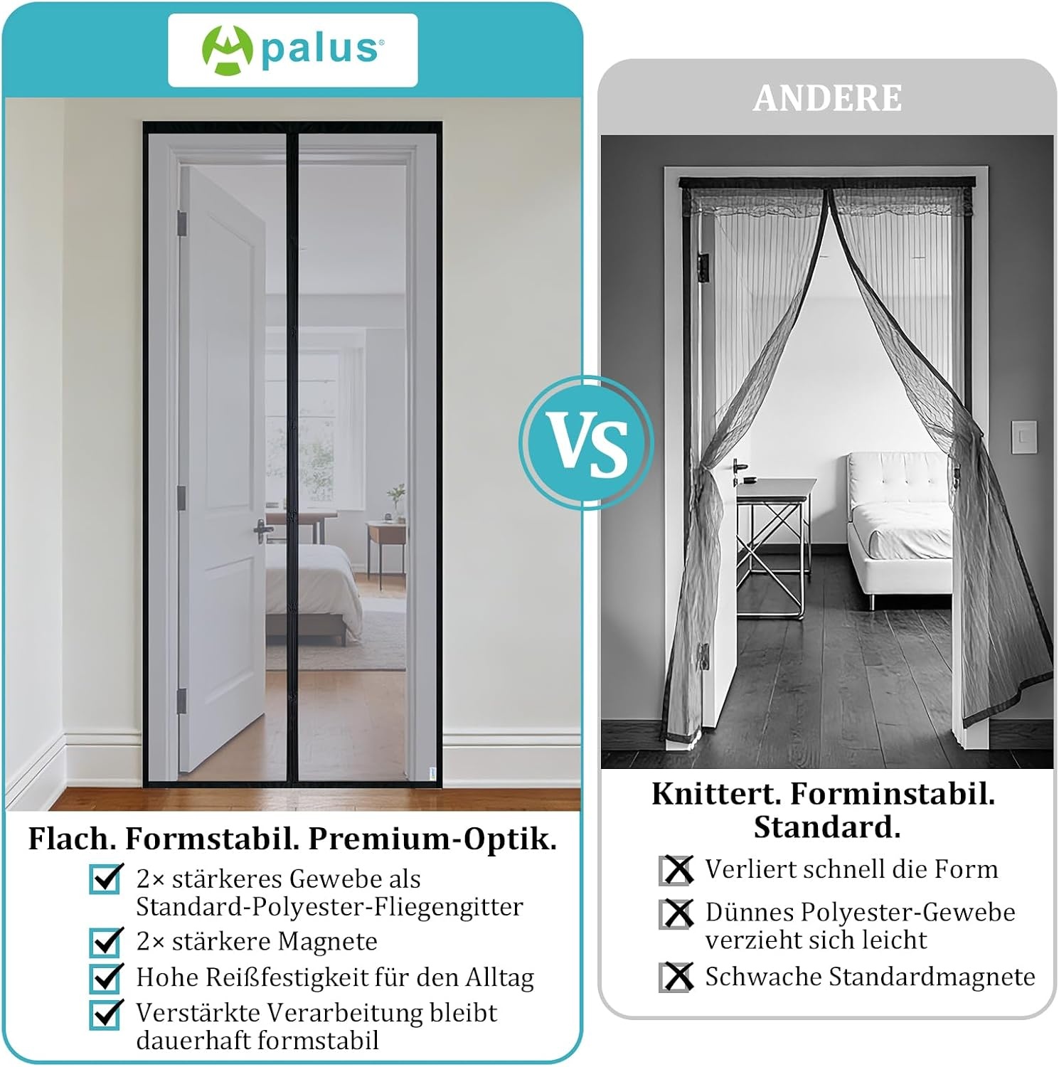 Magnet-Fliegengitter 90x200 cm - Robust & Wetterfest - 30% Rabatt