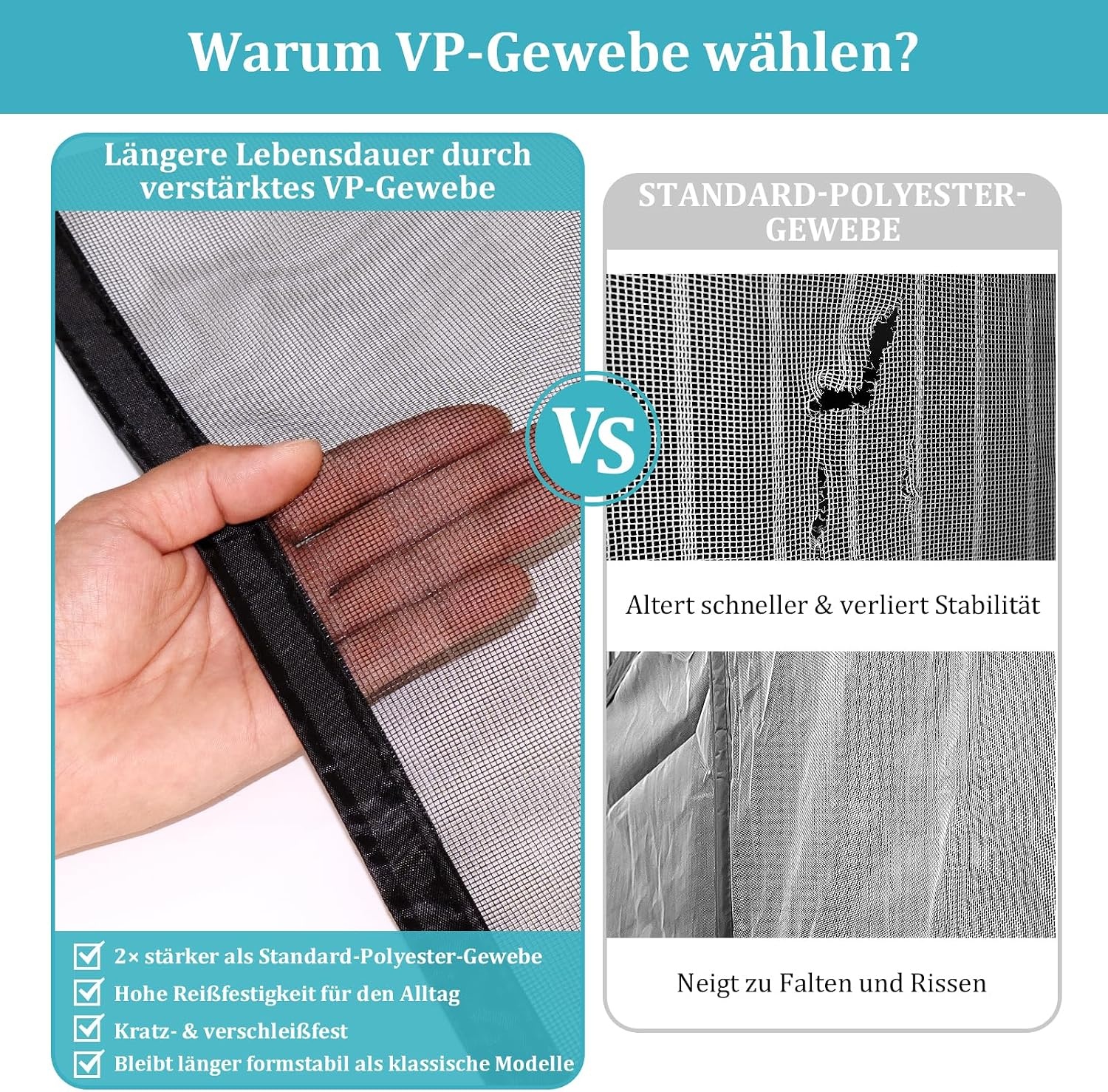 Magnet-Fliegengitter 90x200 cm - Robust & Wetterfest - 30% Rabatt