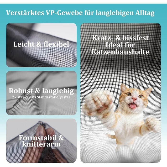 Magnet-Fliegengitter 90x200 cm - Robust & Wetterfest - 30% Rabatt