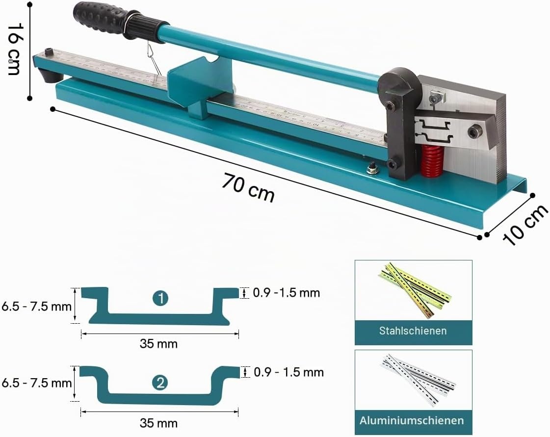 Hutschienenschneider für 35 mm DIN-Schienen - 50 cm Skala - 35% Rabatt