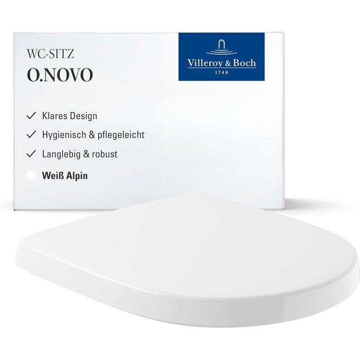 WC-Sitz O.novo D-Form Duroplast Weiß Alpin M - 33% Rabatt