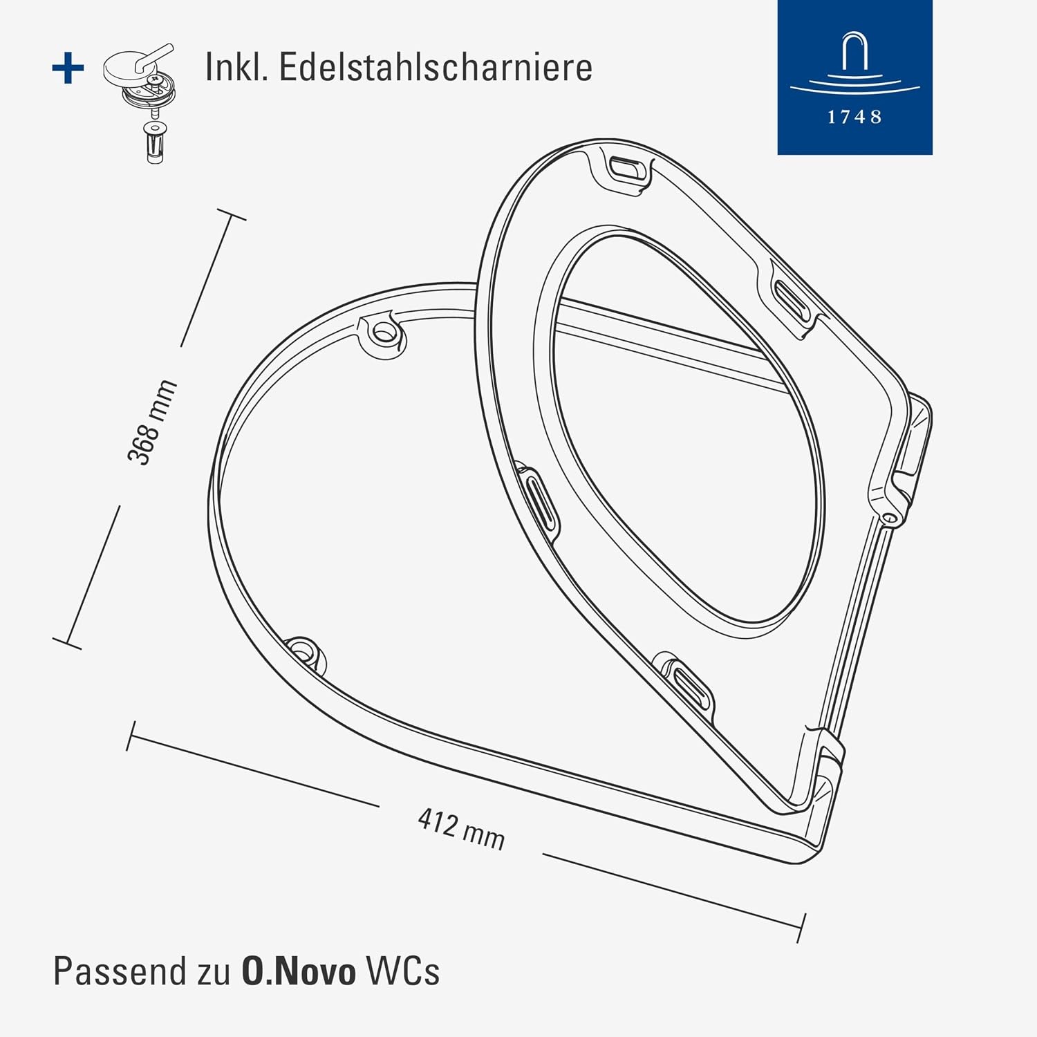 WC-Sitz O.novo D-Form Duroplast Weiß Alpin M - 33% Rabatt