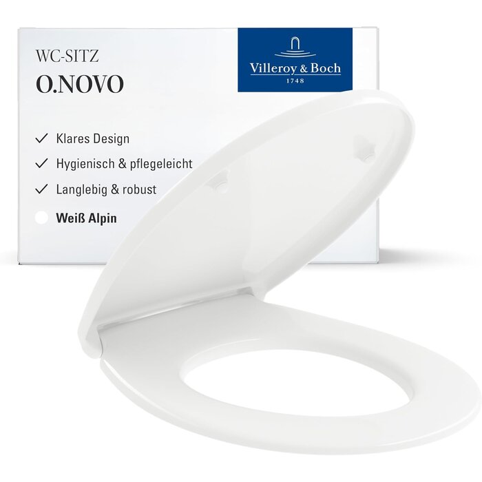 WC-Sitz O.novo D-Form Duroplast Weiß Alpin M - 33% Rabatt