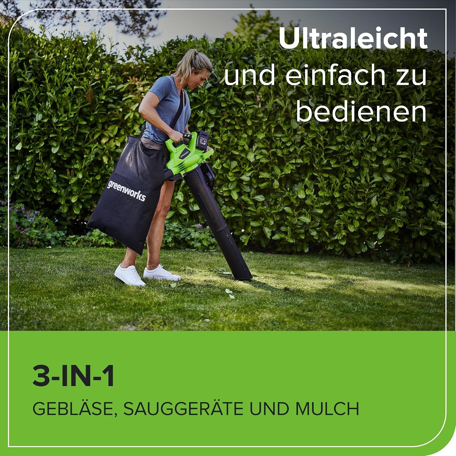 48V Akku-Laubbläser & Sauger mit Häckselfunktion - 30% Rabatt