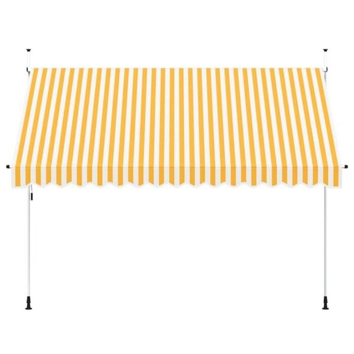 Manuelle Klemmmarkise 350 cm, orange-weiß, 34% Rabatt