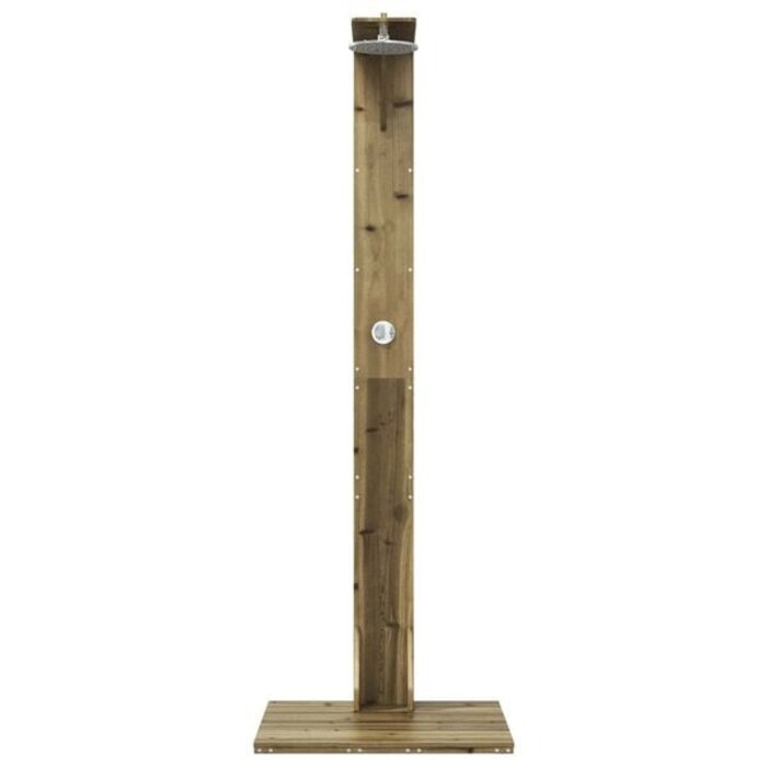 Gartendusche aus Kiefernholz & Edelstahl - 214,5 cm - 35% Rabatt