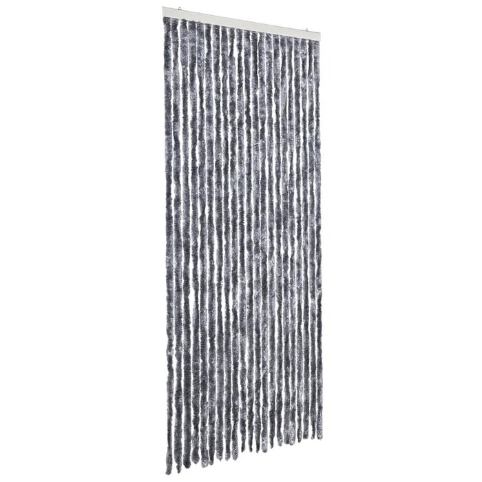 Fliegengitter Chenille-Türvorhang 90x200 cm, silber - 33% Rabatt