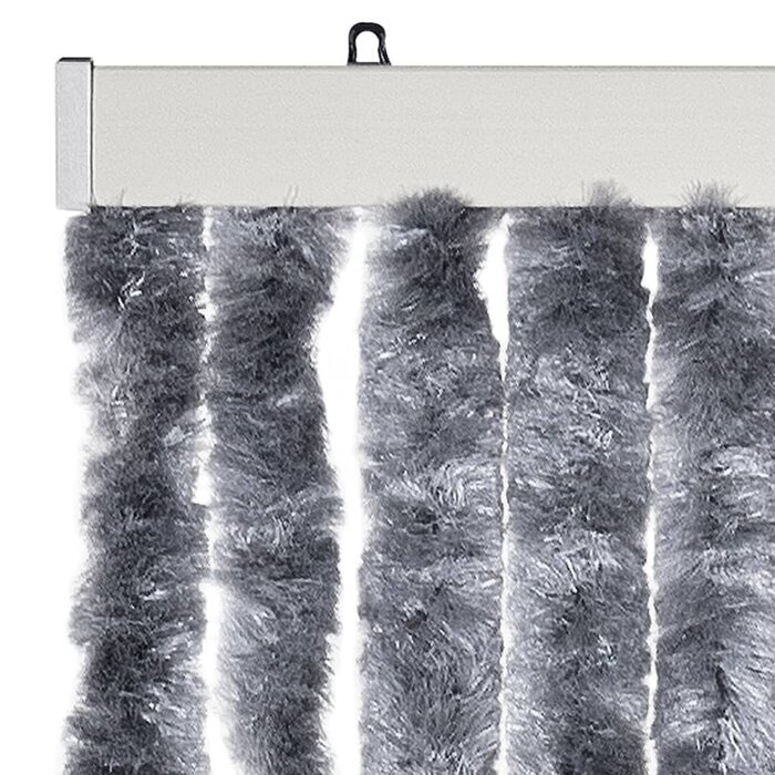 Fliegengitter Chenille-Türvorhang 90x200 cm, silber - 33% Rabatt