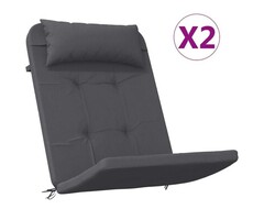Vidaxl Adirondack Stuhlkissen 2er-Set Anthrazit - 39% Rabatt