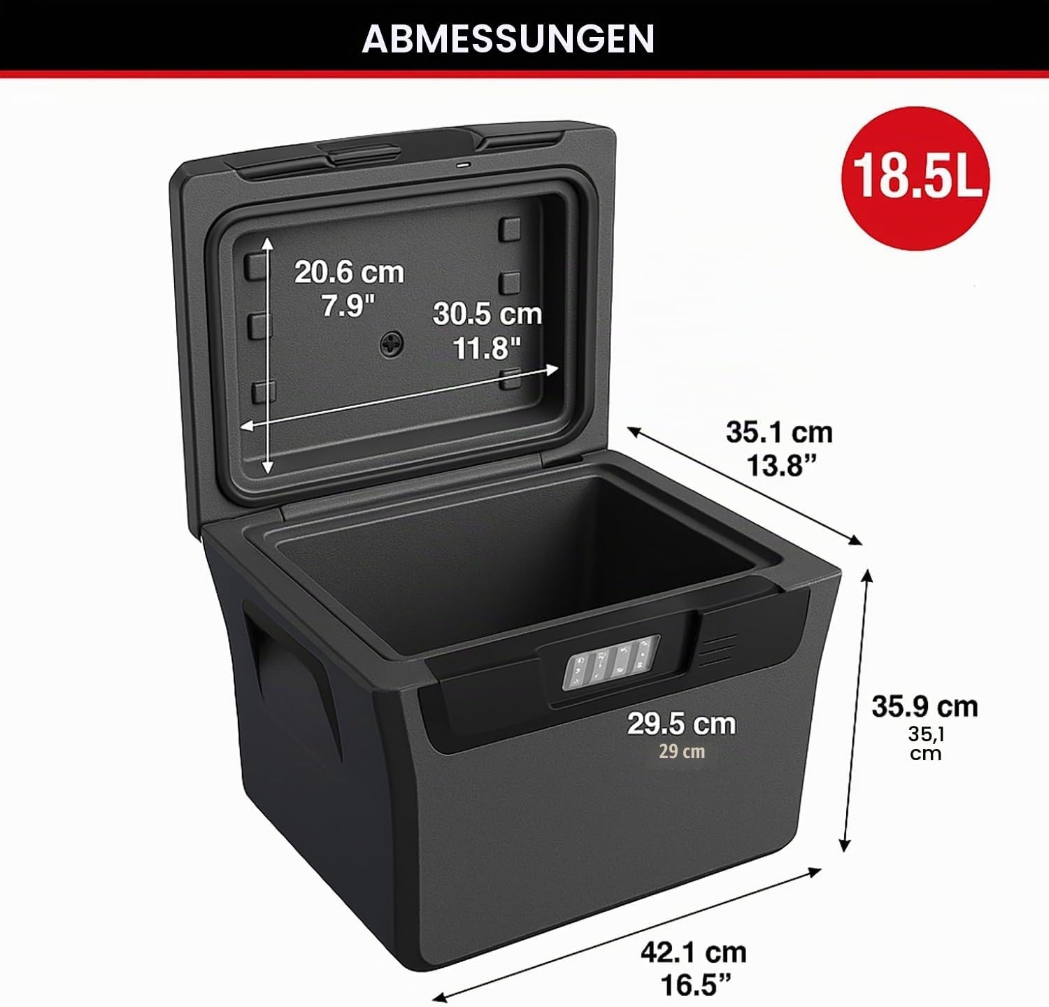 Feuerfester Dokumententresor 18,5L - Elektronisches Zahlenschloss - 30% Rabatt