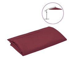 Vidaxl Sonnenschirm-Ersatzbespannung 350 cm Bordeauxrot - 37% Rabatt