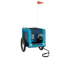 Vidaxl Hundefahrradanhänger blau/schwarz 63x123x66cm - 41% Rabatt