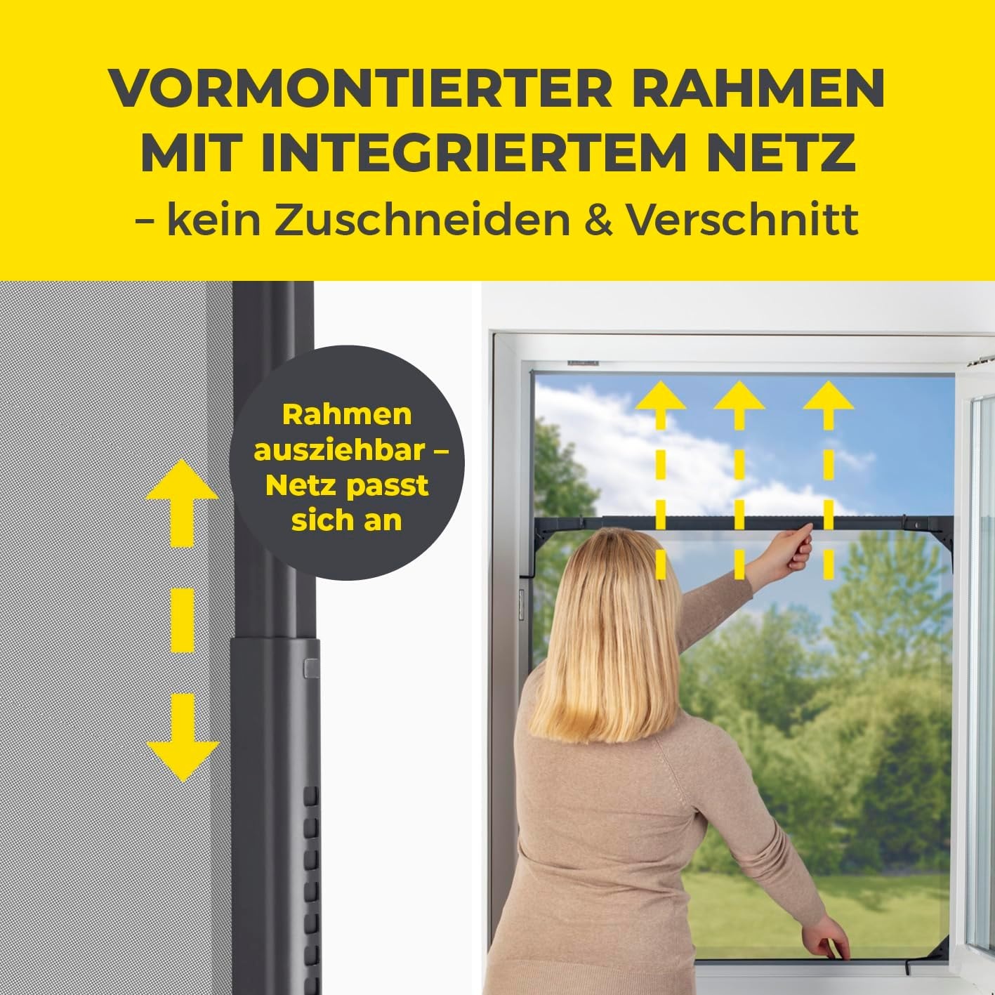Teleskop-Insektenschutz Fenster Anthrazit - 33% Rabatt