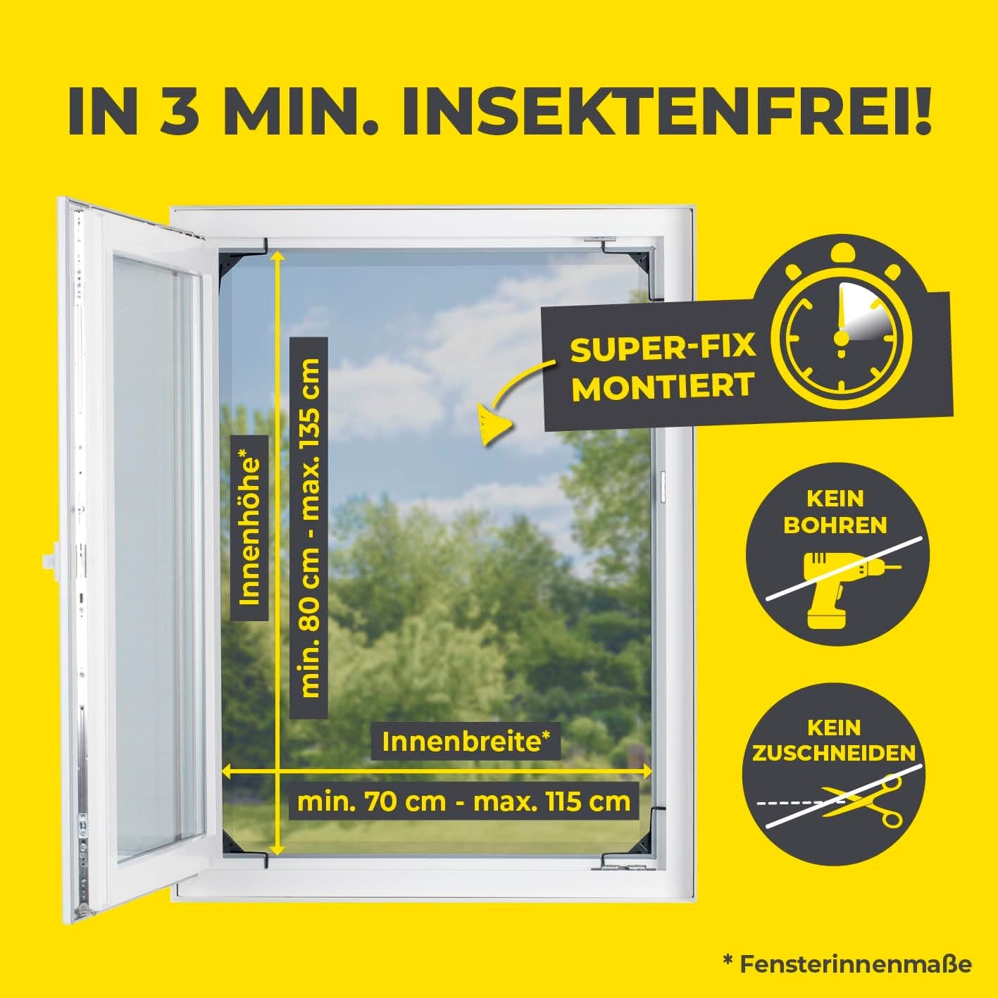 Teleskop-Insektenschutz Fenster Anthrazit - 33% Rabatt