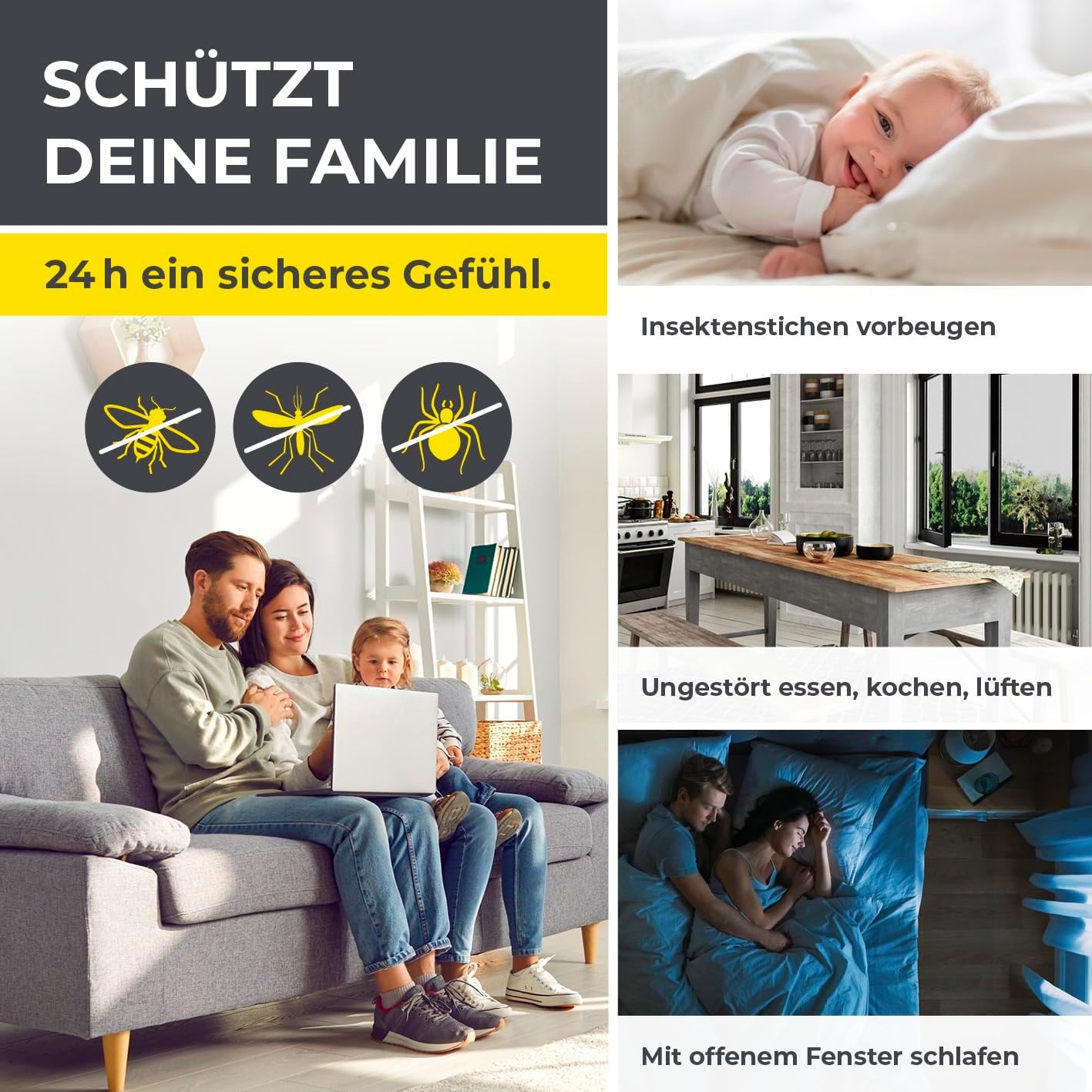 Teleskop-Insektenschutz Fenster Anthrazit - 33% Rabatt