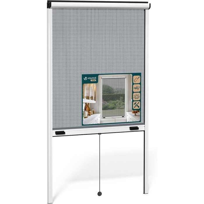 Insektenschutz-Rollo 100x160cm Weiß - 32% Rabatt auf Rückläufer
