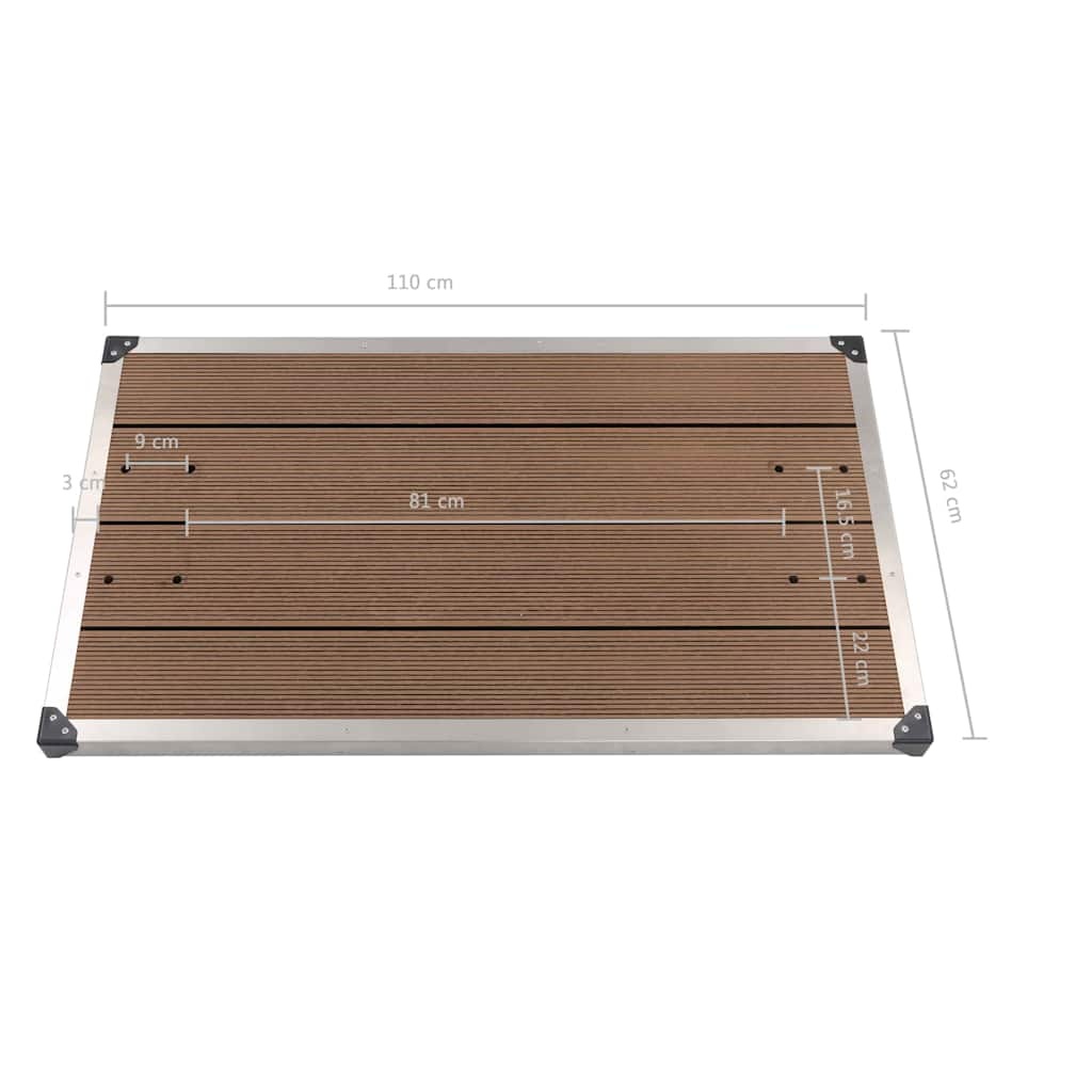 Vidaxl Außenduschwanne 110x62 cm WPC/Edelstahl - 34% Rabatt
