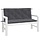 Gartenbankkissen 2er Set 120x50x7 cm Anthrazit - 32% Rabatt