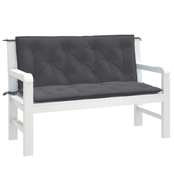 Vidaxl Gartenbankkissen 2er Set 120x50x7 cm Anthrazit - 32% Rabatt