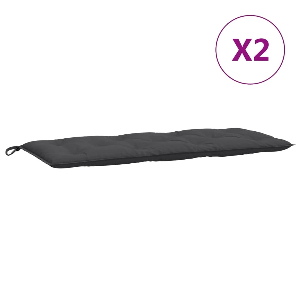 Vidaxl Gartenbankkissen 2er Set 120x50x7 cm Anthrazit - 32% Rabatt