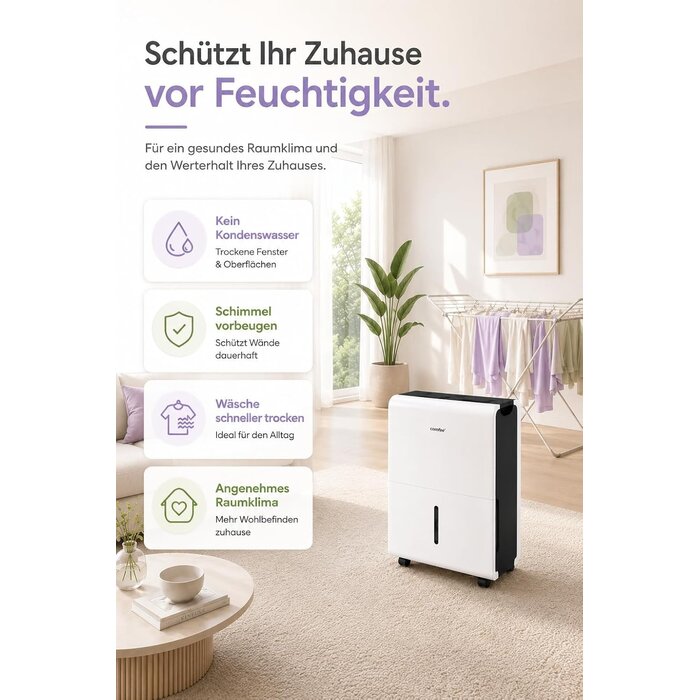 Luftentfeuchter 50L für 100m² - 35% Rabatt