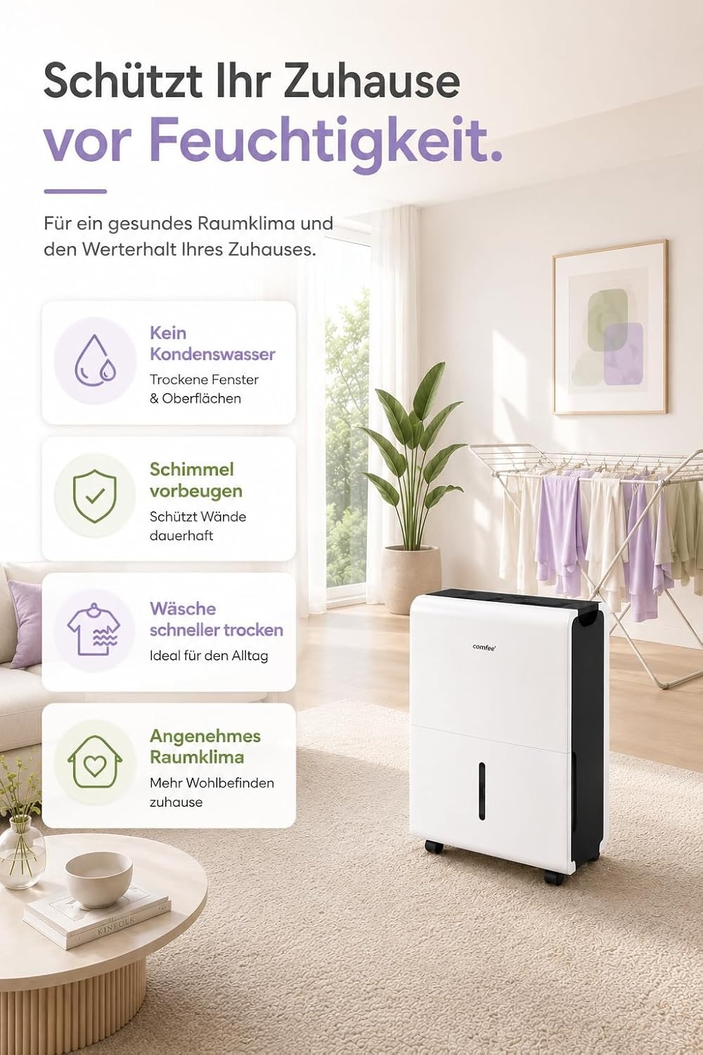 Luftentfeuchter 50L für 100m² - 35% Rabatt