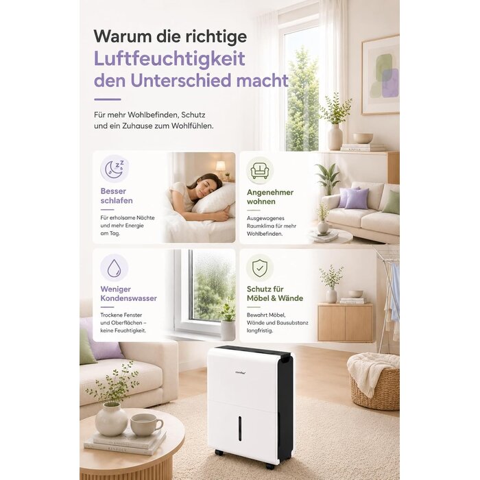 Luftentfeuchter 50L für 100m² - 35% Rabatt
