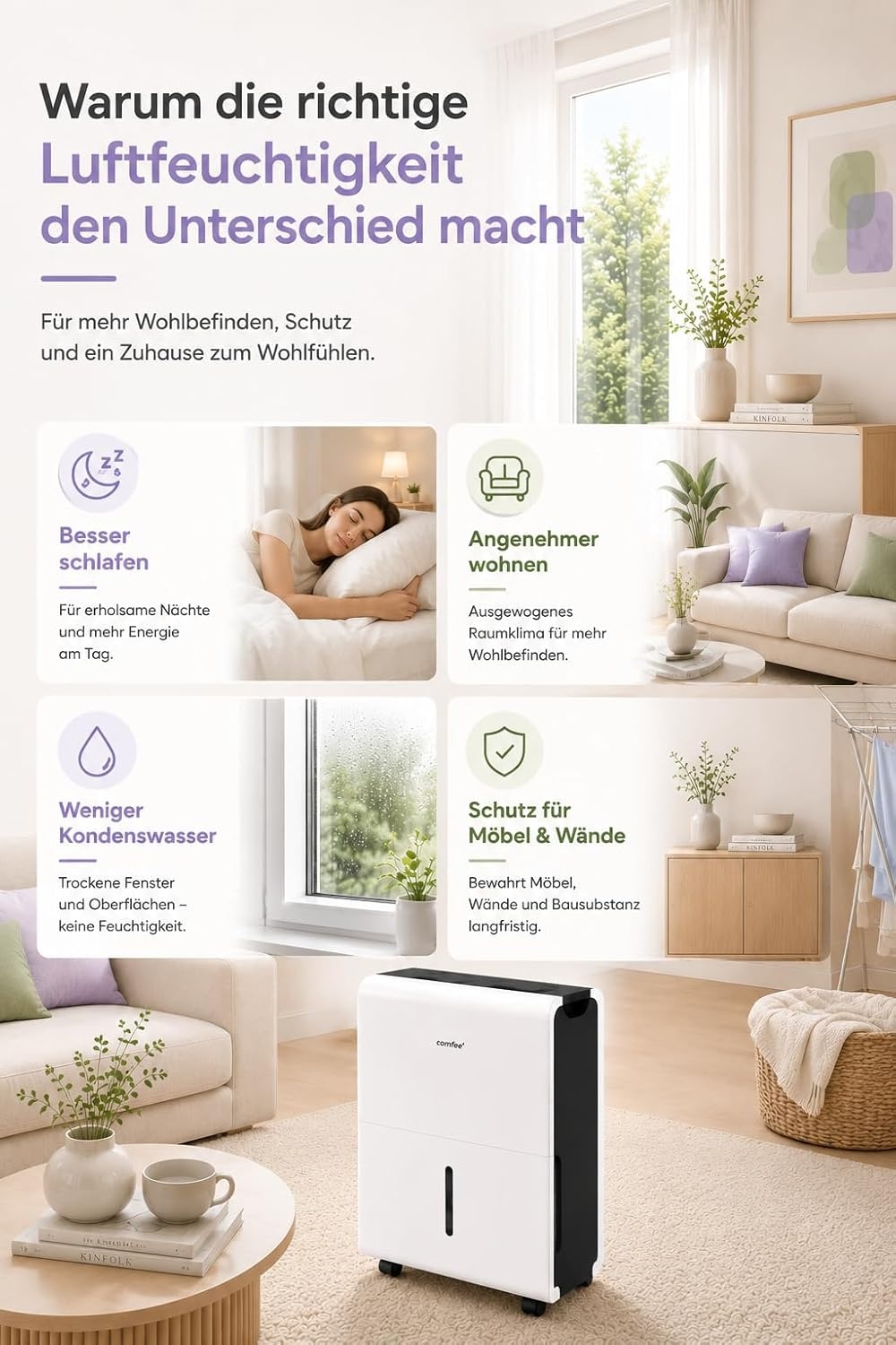 Luftentfeuchter 50L für 100m² - 35% Rabatt