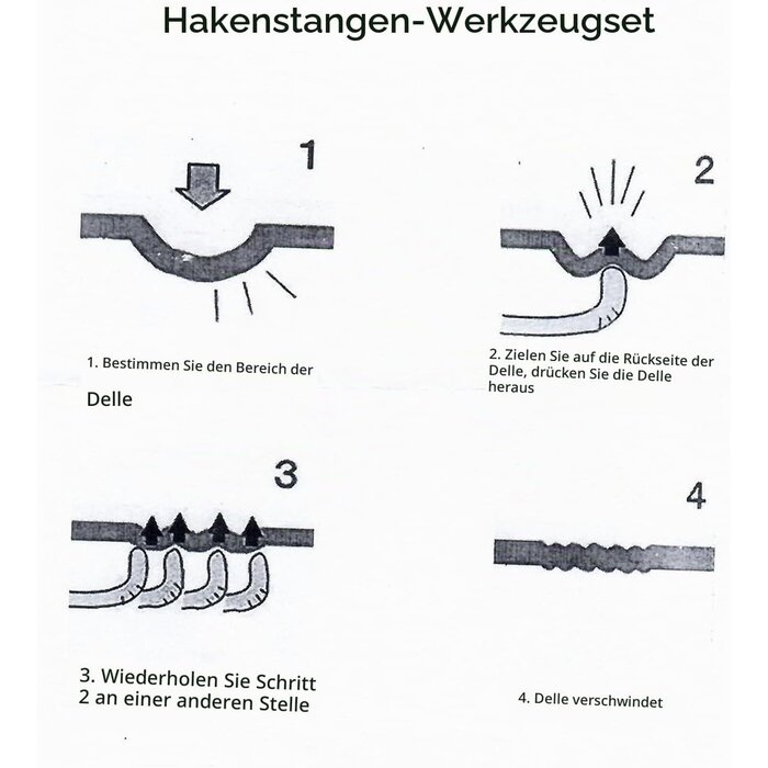 Profi Ausbeulwerkzeug-Set für Dellen & Hagelschäden - 32% Rabatt